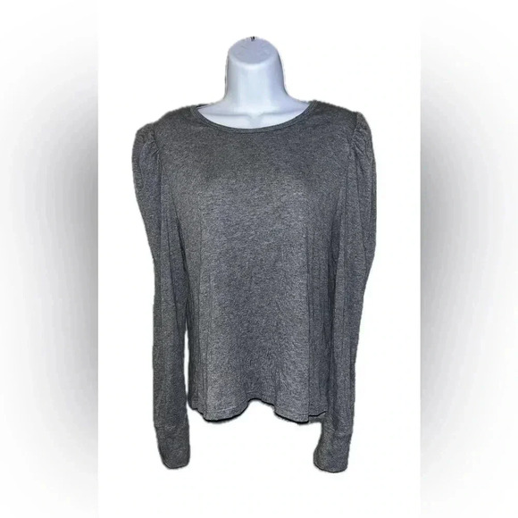 Gray puff shoulder longer sleeve large shirt - Picture 1 of 1